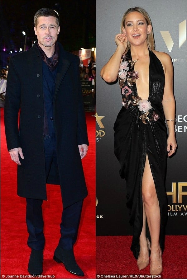 Brad Pitt dang hanh phuc ben Kate Hudson hinh anh 1
