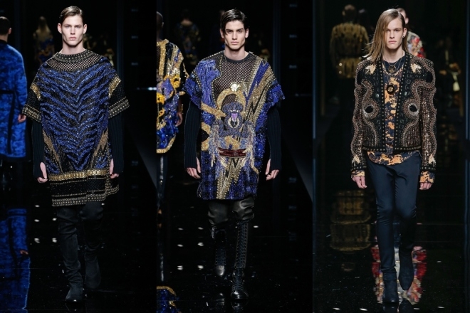 Người mẫu Balmain để ngực trần với áo trong suốt