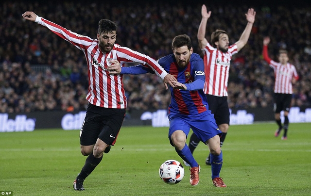  Messi luôn có duyên ghi bàn vào lưới Bilbao 