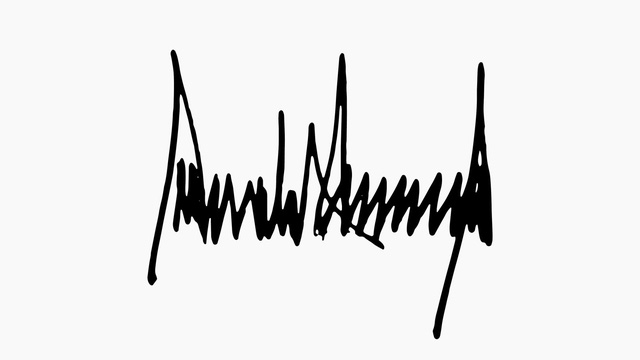  Chữ ký của Tổng thống Mỹ Donald Trump. (Ảnh: Quartz) 