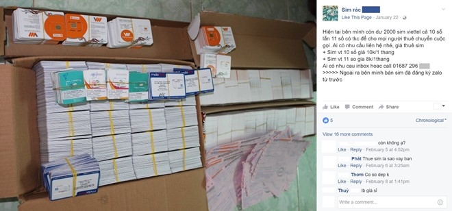 SIM rac 10.000 dong van duoc ban tran lan tren mang hinh anh 1