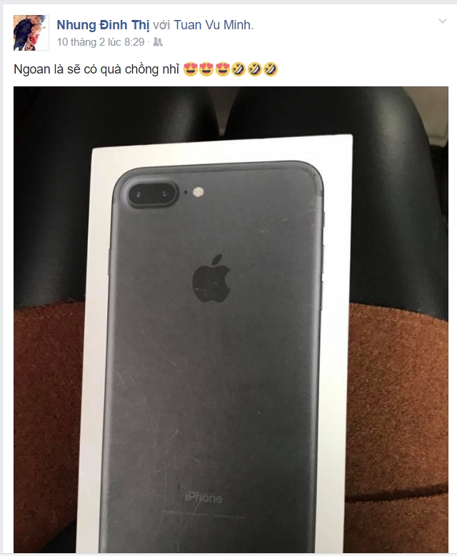 Tuyen thu Viet Nam tang vo iPhone 7 Plus dip Valentine hinh anh 1