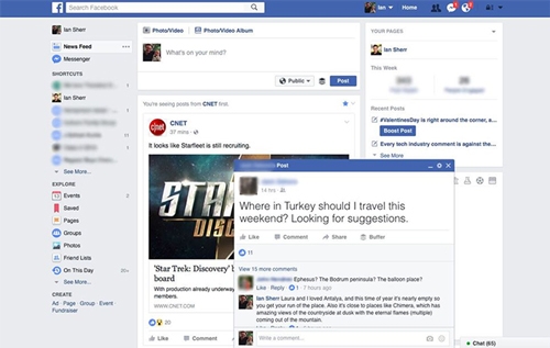 Facebook thử nghiệm bài đăng dạng cửa sổ pop-up - 1