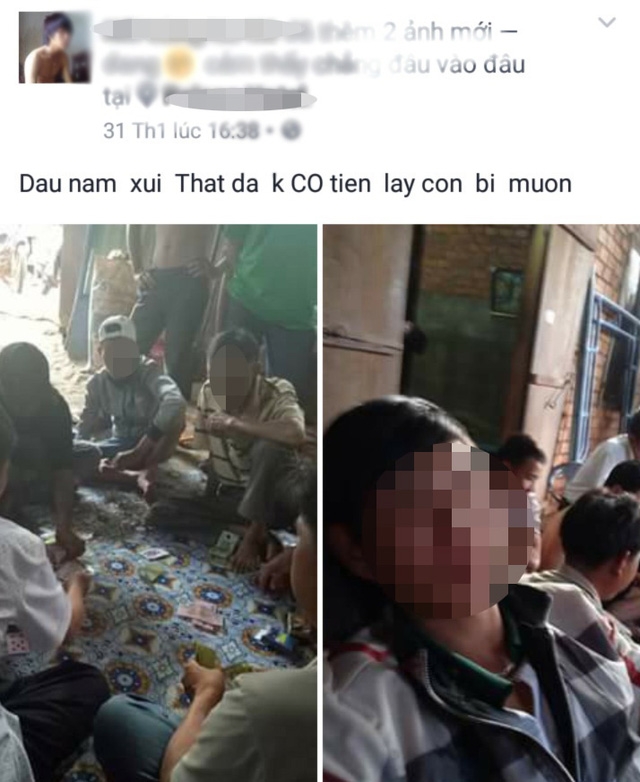  Hình đánh bạc được đưa công khai lên trang Facebook cá nhân trước đó (ảnh: FBNV) 