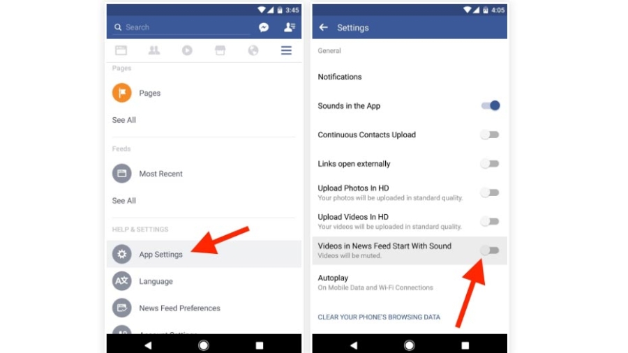 Cách tắt âm thanh phát tự động trên video Facebook