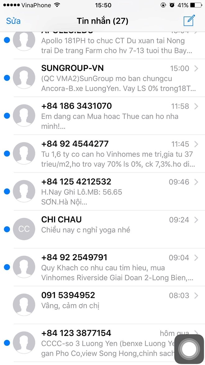 Tin nhan quang cao quay lai sau dot khoa 18 trieu SIM rac hinh anh 1