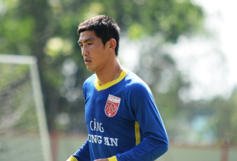 Thủ môn Minh Nhựt tập sáng 21/2 cùng CLB Long An.