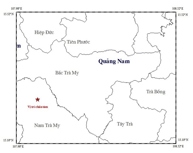 Dong dat 3,9 do richter o Quang Nam hinh anh 1
