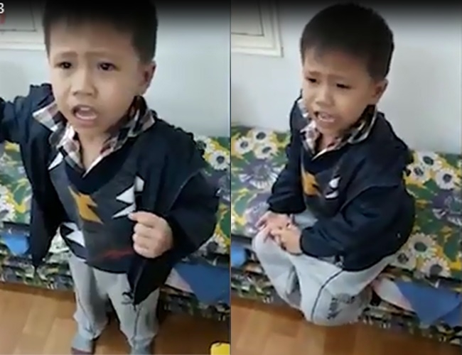 Clip lời nhận lỗi dễ thương của bé trai: Con xin lỗi... để về ba dạy cho con trưởng thành hơn - Ảnh 2.