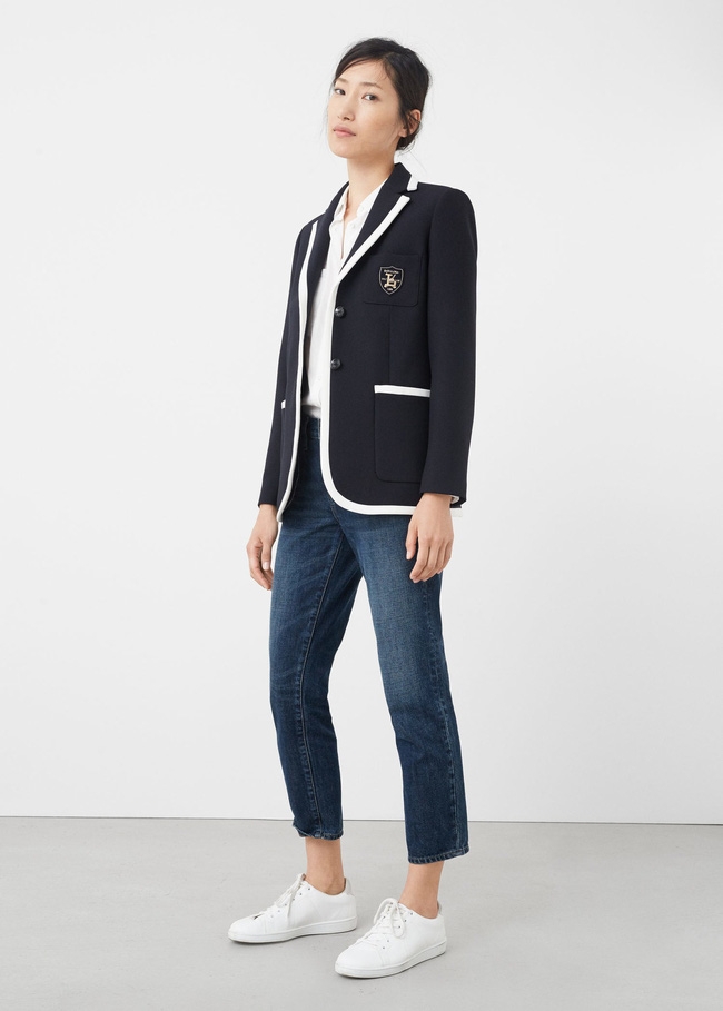 Đổi gió cho trang phục công sở hàng ngày với cặp đôi trời sinh: Quần jeans và áo blazers - Ảnh 12.