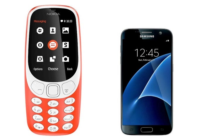 Nokia 3310, Nokia, Samsung, Galaxy S7