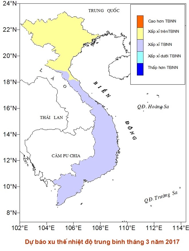 Bac Bo don bao nhieu dot ret trong thang 3? hinh anh 1