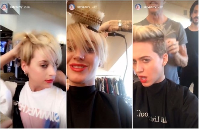 Sau khi chia tay, Katy Perry xuong toc y het Miley Cyrus hinh anh 2