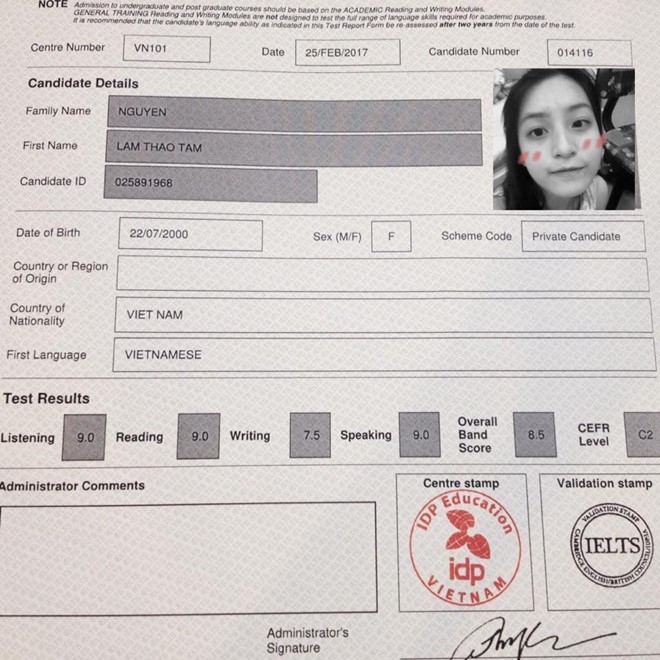 Nu sinh 17 tuoi dat 8.5 IELTS trong lan thi dau tien hinh anh 1