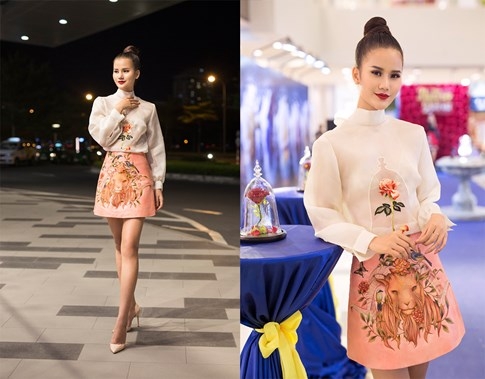 Quán quân Vietnam’s Next Top Model Hương Ly diện váy trăm triệu ra mắt phim - ảnh 1