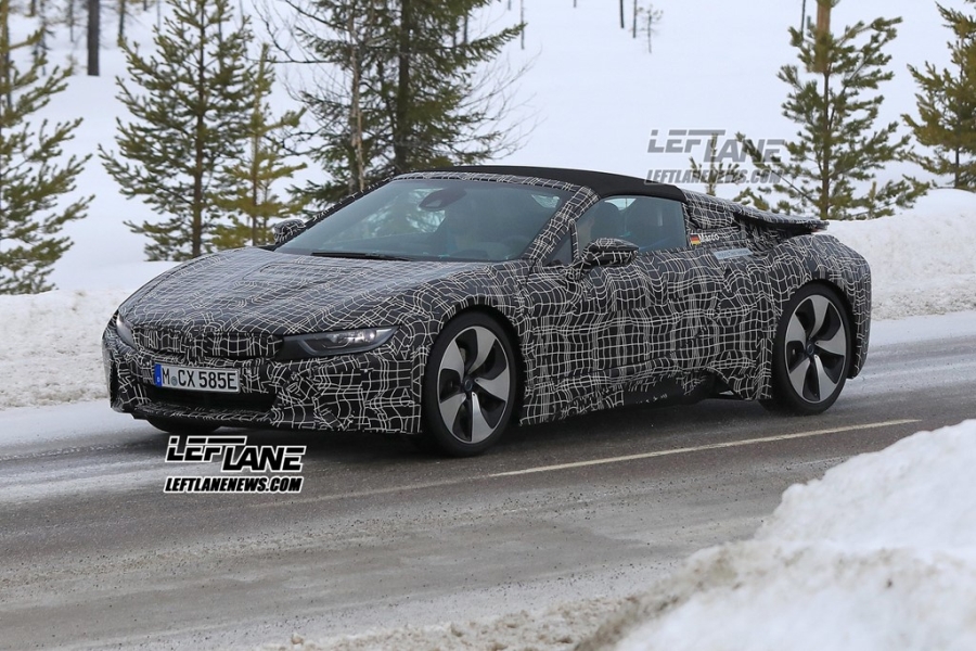 BMW i8 Spyder chạy thử tại Thụy Điển. 