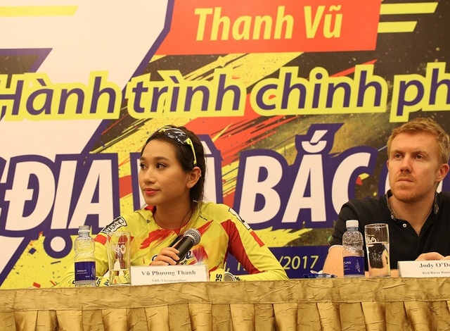  Phương Thanh trong buổi chia sẻ truyền cảm hứng tại Hà Nội ngày 15/3 vừa qua. 