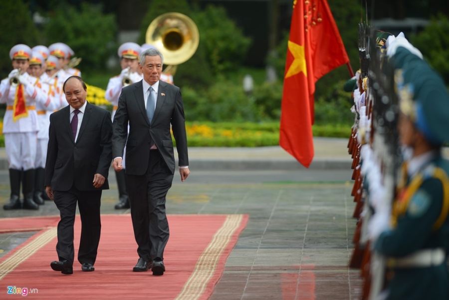Thu tuong Singapore Ly Hien Long bat dau ngay lam viec tai Ha Noi hinh anh 2