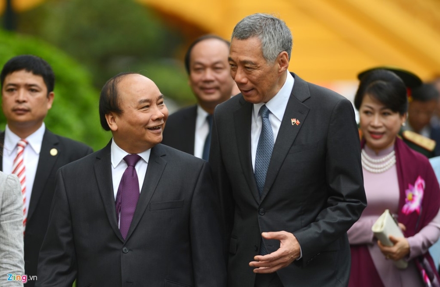 Thu tuong Singapore Ly Hien Long bat dau ngay lam viec tai Ha Noi hinh anh 3