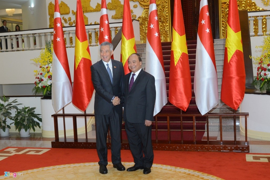 Thu tuong Singapore Ly Hien Long bat dau ngay lam viec tai Ha Noi hinh anh 5