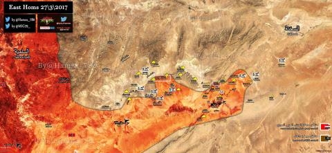 Hai khu mỏ mới quân đội Syria vừa giải phóng khỏi lực lượng thánh chiến IS