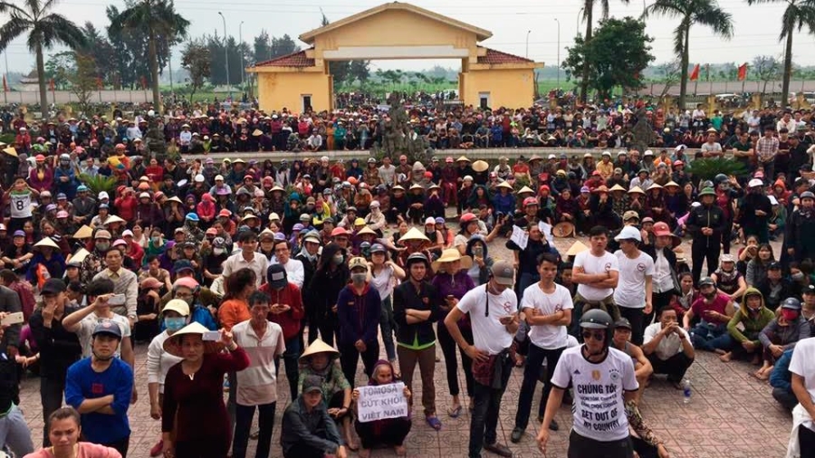 tụ tập ở Hà Tĩnh, Formosa, huyện Lộc Hà