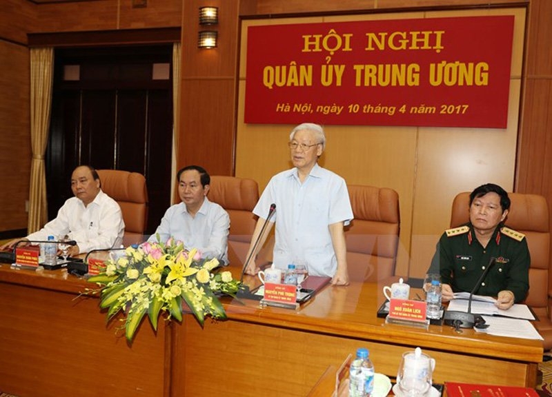 Tổng bí thư Nguyễn Phú Trọng, Nguyễn Phú Trọng, Thủ tướng Nguyễn Xuân Phúc, Nguyễn Xuân Phúc, Chủ tịch nước Trần Đại Quang, Trần Đại Quang, Bộ trưởng Quốc phòng, Ngô Xuân Lịch