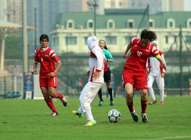  Đội tuyển nữ Syria đã thua trong cả 3 trận đầu tiên ở bảng D vòng loại Asian Cup nữ 2018 