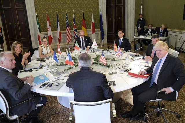 Các ngoại trưởng của các nước G7 nhóm họp tại thành phố Lucca, Italy hôm 11/4 (Ảnh: Washington Times)