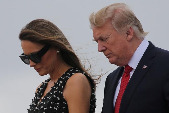  Vợ chồng Tổng thống Trump Ảnh: REUTERS 