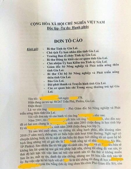 Phó giám đốc sở cho rằng vợ dựng chuyện ngoại tình bôi xấu chồng
