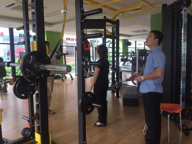 Vị trí tập gym- nơi nạn nhân N.A tử vong