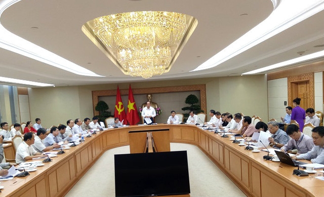 Toàn cảnh phiên làm việc của Tổ công tác của Thủ tướng với các bộ ngành, tập đoàn, tổng công ty về 12 dự án yếu kém ngành công thương (ảnh: BD)