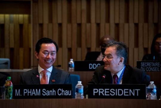  Đại sứ Phạm Sanh Châu xuất sắc vượt qua vòng thi làm Tổng Giám đốc UNESCO ngày 27-4 được truyền hình trực tiếp - Ảnh: Vụ Văn hóa đối ngoại và UNESCO, Bộ Ngoại giao 