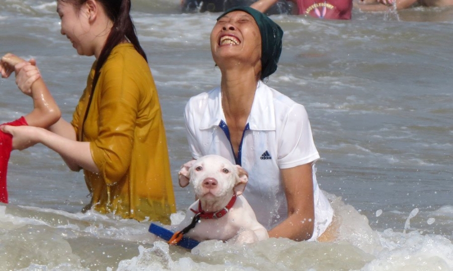 bãi biển Sầm Sơn, hình xăm, cô gái, du khách, biển Sầm Sơn