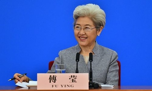 Bà Phó Oánh, Chủ tịch Ủy ban Đối ngoại Quốc hội Trung Quốc. Ảnh: Peoples Daily