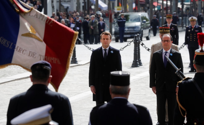 Tong thong dac cu Macron du le ky niem Ngay Chien thang hinh anh 1