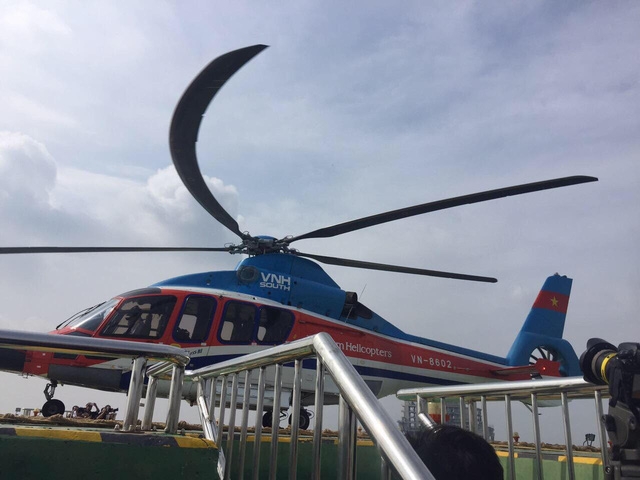 Trực thăng bay thử nghiệm ngày 5/5 (ảnh: Xuân Hinh)