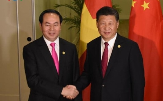  Chủ tịch nước Trần Đại Quang và Tổng Bí thư, Chủ tịch nước Trung Quốc Tập Cận Bình. 