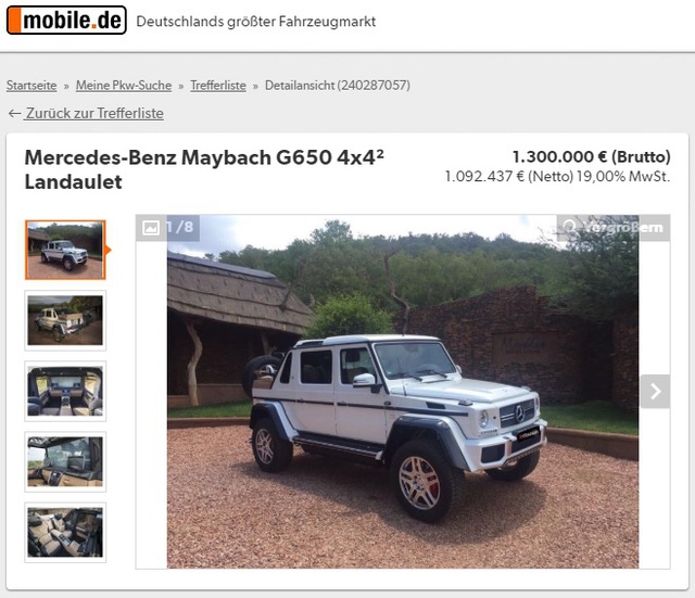 SUV siêu sang Mercedes-Maybach G650 Landaulet bị làm giá đến 32,1 tỷ Đồng - Ảnh 1.