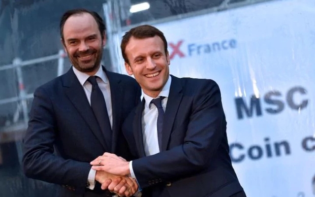 Tổng thống Macron và tân Thủ tướng Pháp Edouard Philippe (Ảnh: AFP)