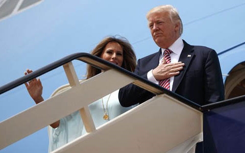 Tổng thống Mỹ Donald Trump và Phu nhân tới Israel (Ảnh: AP)