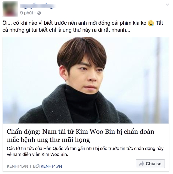Fan sững sờ trước tin diễn viên Kim Woo Bin bị ung thư vòm họng - Ảnh 5.