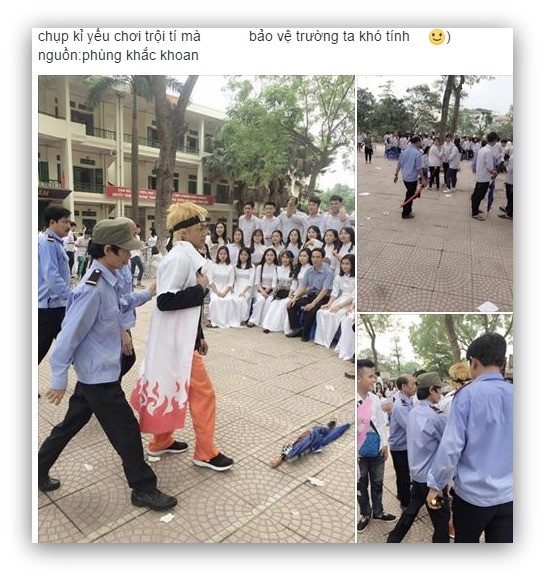 Nam sinh khong duoc du le be giang vi hoa trang thanh Naruto hinh anh 1