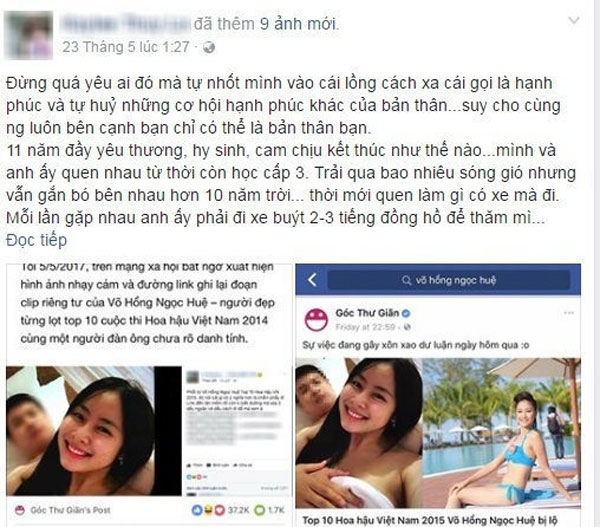  Bị vợ của bạn trai tố cáo giật chồng trên mạng xã hội. 