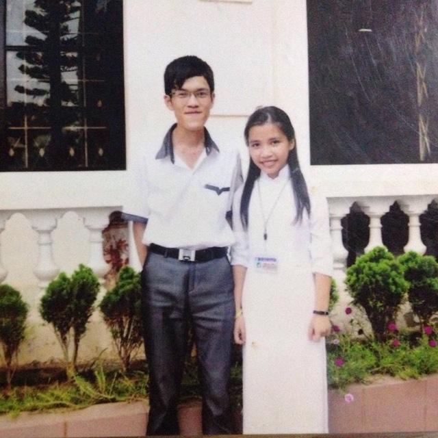  Anh Vũ Đình Thục và chị Ngô Thu Thảo lúc học cấp 3. 