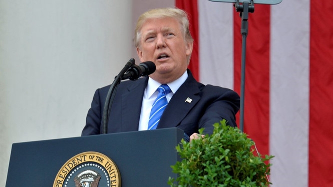 Tổng thống Mỹ Donald Trump trong một bài phát biểu tại bang Virginia ngày 29.5 /// Reuters