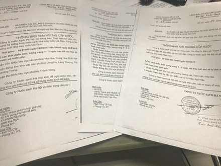 Mới đầu hè, nhưng dân Thủ đô đã nhận được thông báo tạm ngừng cấp nước liên tục
