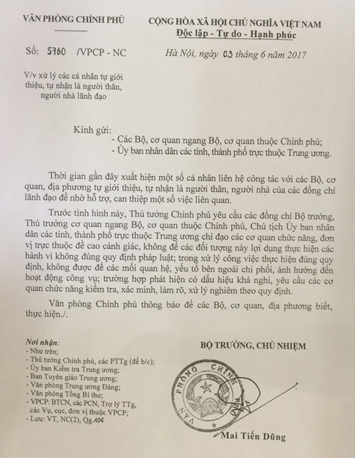 Thủ tướng Nguyễn Xuân Phúc, Nguyễn Xuân Phúc, người nhà lãnh đạo, giả danh người nhà lãnh đạo