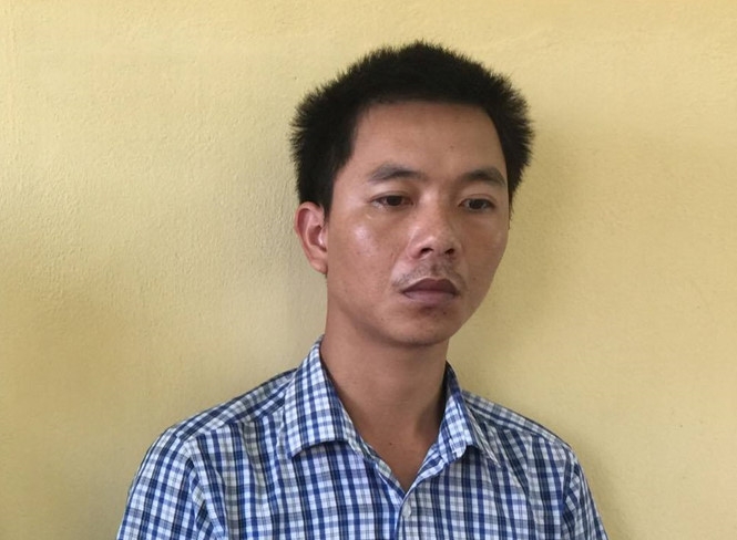 Nguyễn Văn Tài tại cơ quan công an /// Ảnh: Lê Lâm
